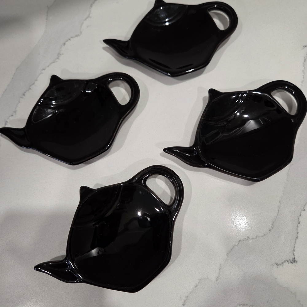 Set of 4 Old Amsterdam Ceramic Tea Bag Holders